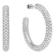 BERING Creolen Arctic Pavé Silber Glänzend