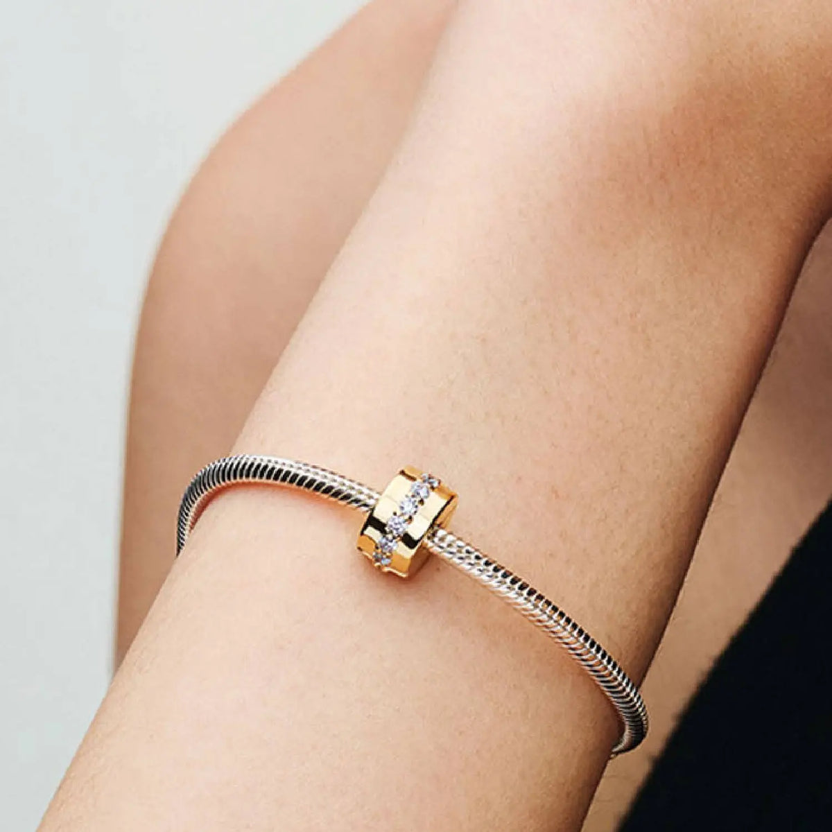 Pandora Moments Klare funkelnde Linie Clip-Charm