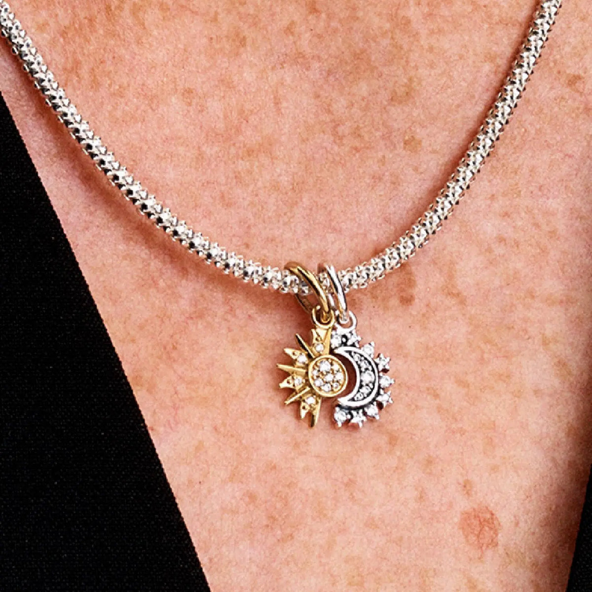 Pandora Teilbarer Sonne & Mond Charm-Anhänger