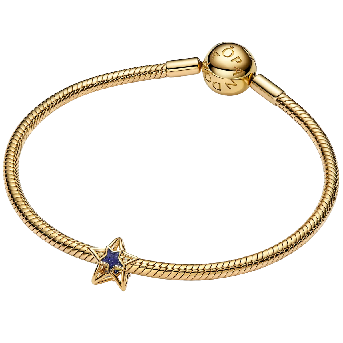 Pandora Moments Offen gearbeitetes Stern-Charm Goldfarben