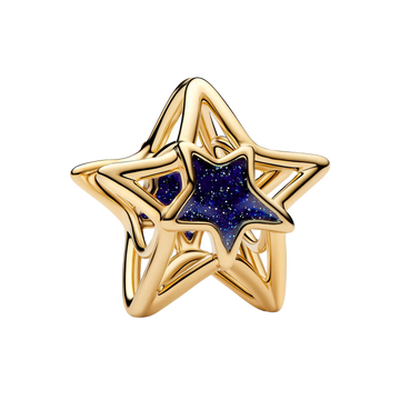 Pandora Moments Offen gearbeitetes Stern-Charm Goldfarben