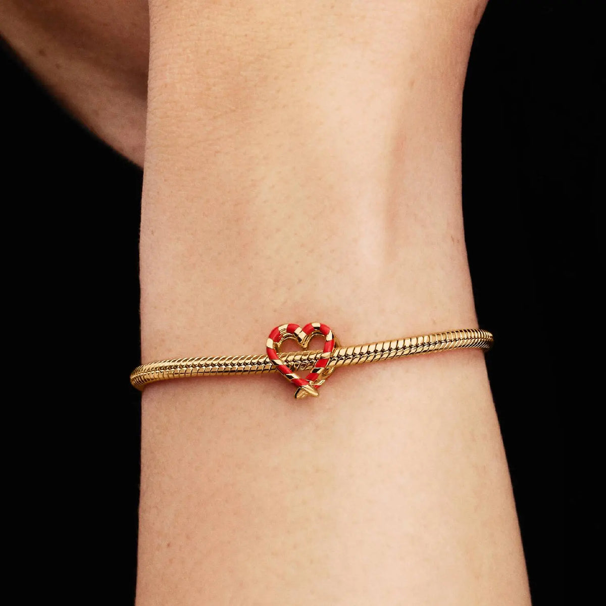 Pandora Moments Zuckerstangen-Herz Offen gearbeitetes Charm