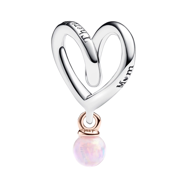 Pandora Moments Bicolor Eingehülltes Herz-Mum-Charm