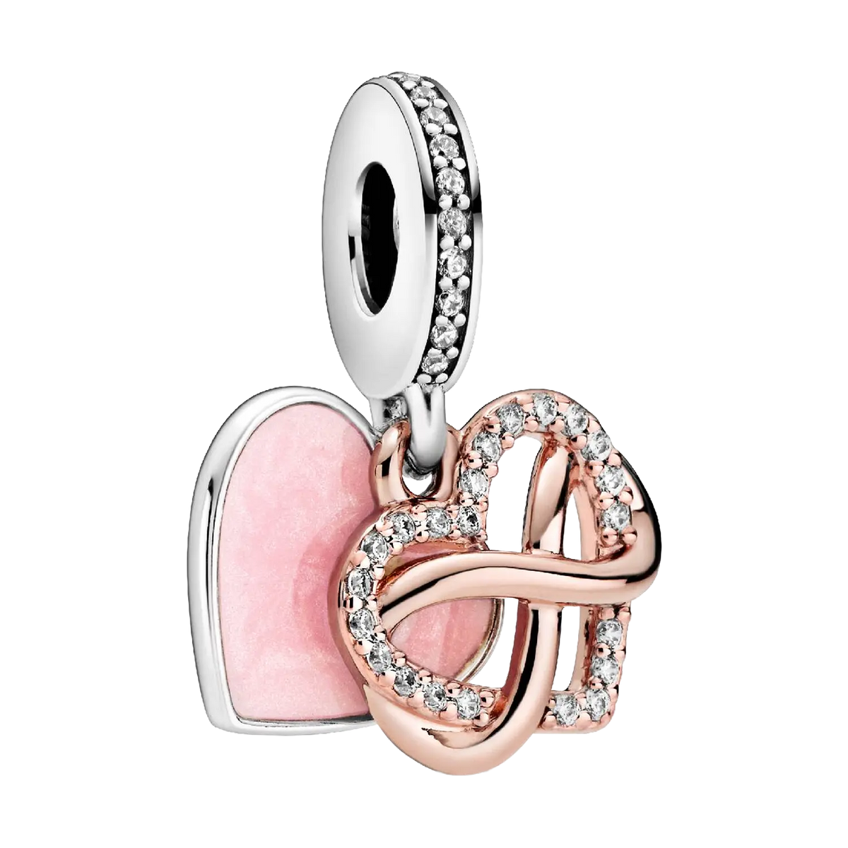 Pandora Moments Funkelndes Unendlichkeits-Herz Charm-Anhänger