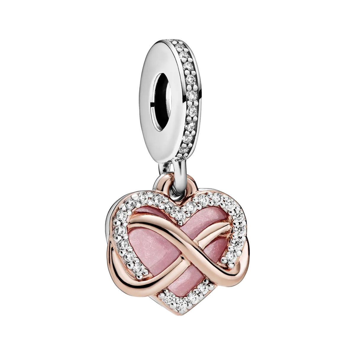 Pandora Moments Funkelndes Unendlichkeits-Herz Charm-Anhänger