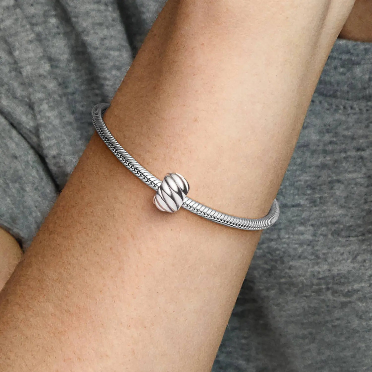Pandora Moments Polierter Gefiederter Clip-Charm