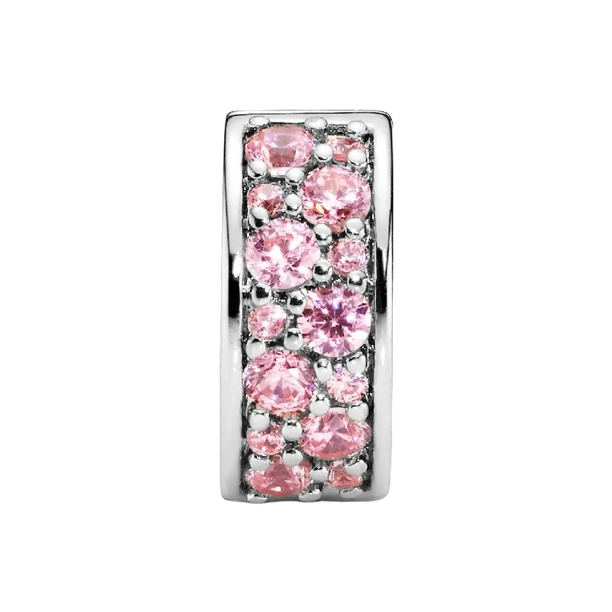 Pandora Moments Rosafarbener Pavé Clip-Charm