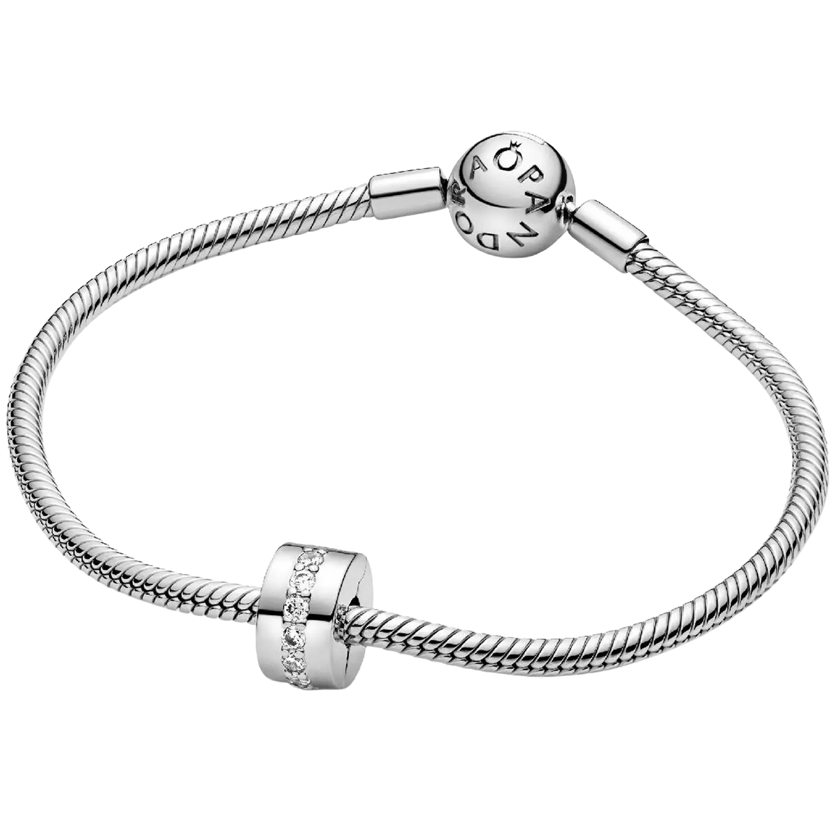 Pandora Moments Klare Funkelnde Linie Clip-Charm