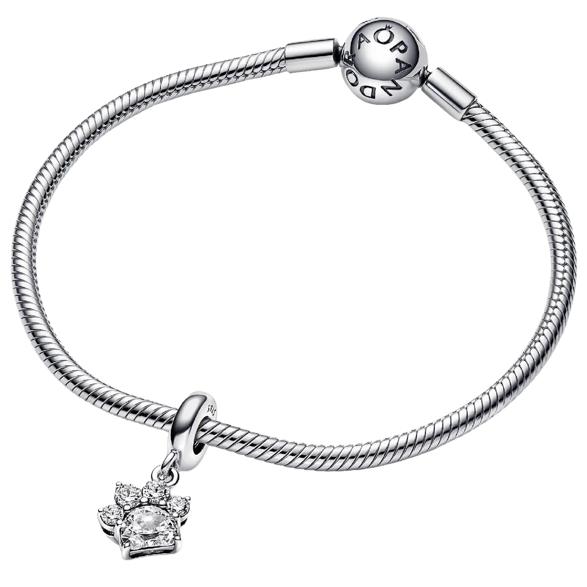 Pandora Moments Funkelnder Pfotenabdruck Charm-Anhänger