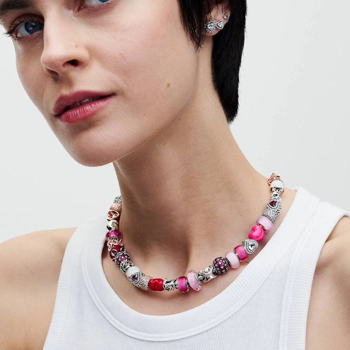 Pandora Moments Rosafarbenes Murano-Glas Mini-Charm