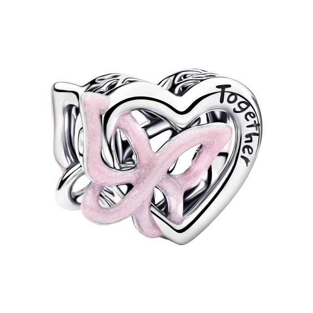 Pandora Moments Verschlungenes Herz und Schmetterling Charm