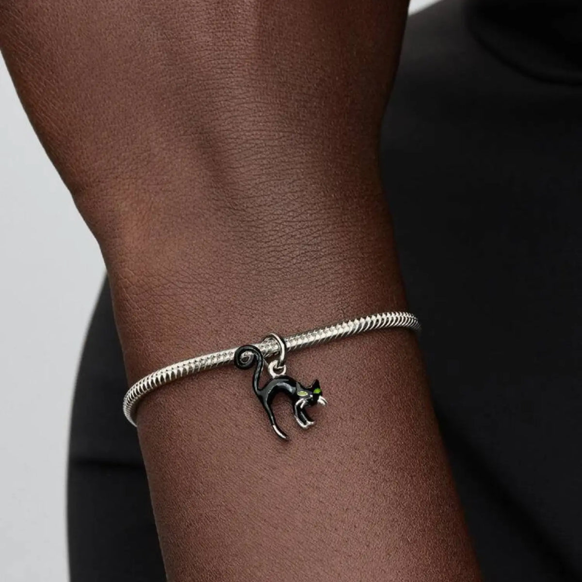 Pandora Schwarze Katze Charm-Anhänger
