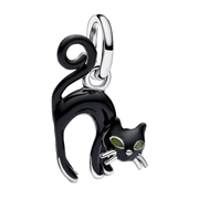 Pandora Schwarze Katze Charm-Anhänger