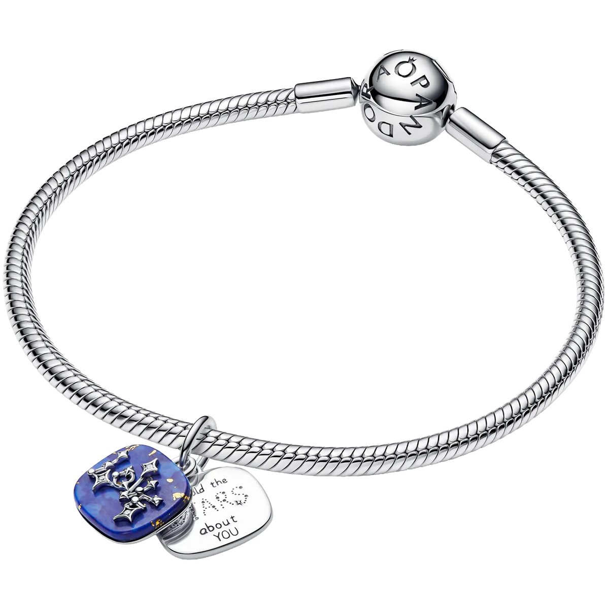 Pandora Moments Blaues Liebes-Sternbild Charm-Anhänger