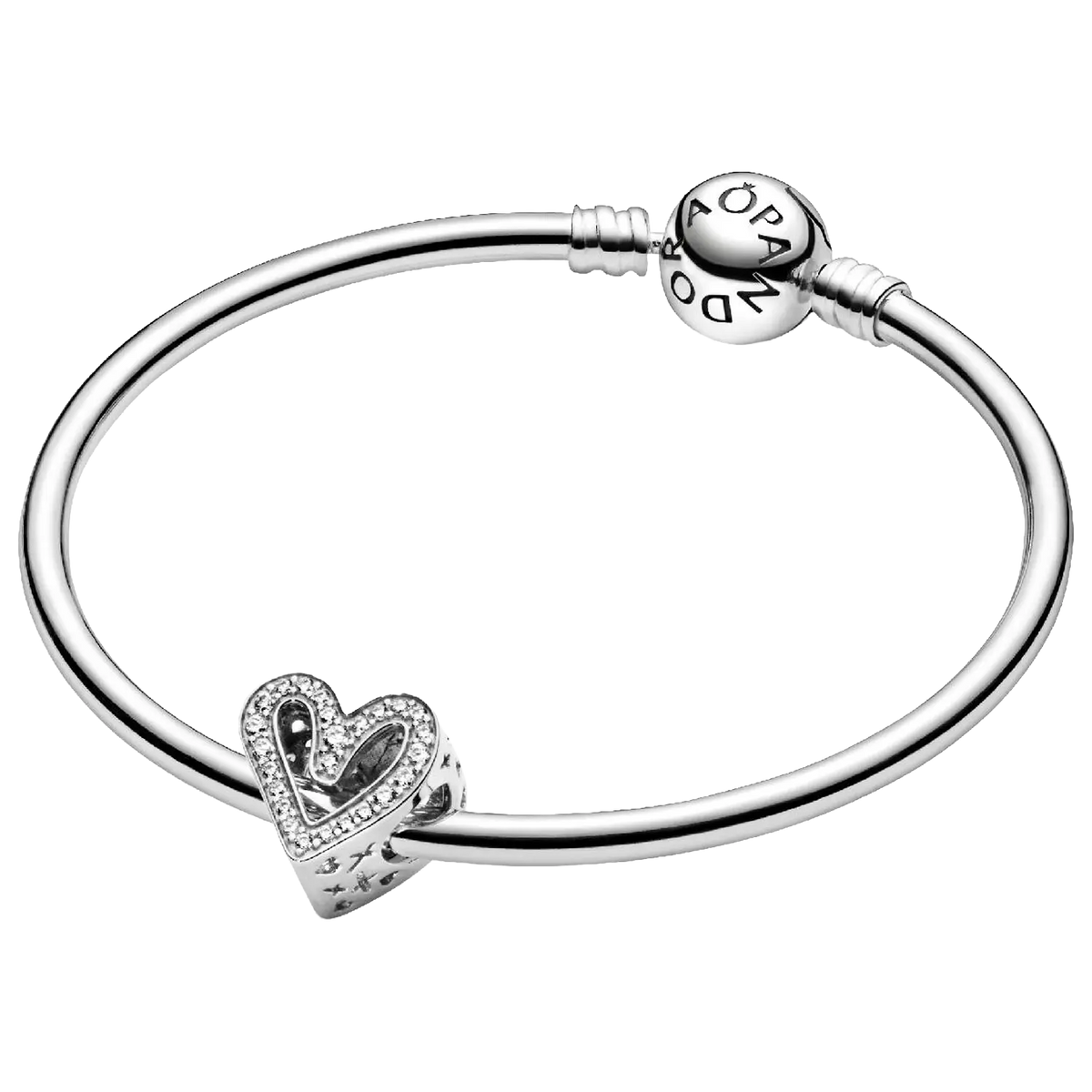Pandora Moments Funkelndes Freihand-Herz Charm