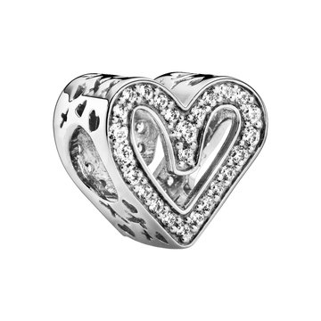 Pandora Moments Funkelndes Freihand-Herz Charm