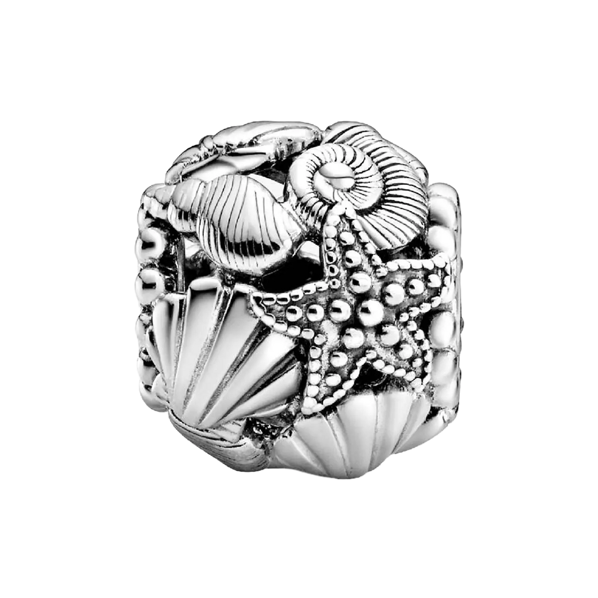 Pandora Moments Seestern, Muschel und Herzen Charm