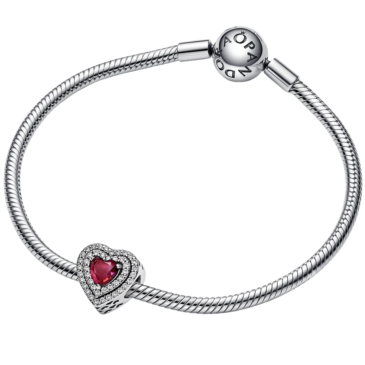 Pandora Moments Funkelndes mehrstufiges Herz Charm