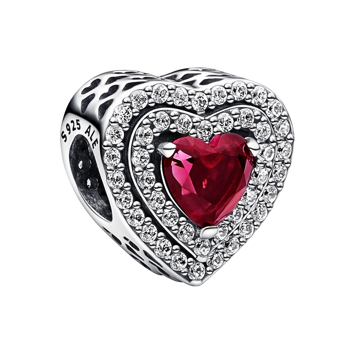 Pandora Moments Funkelndes mehrstufiges Herz Charm