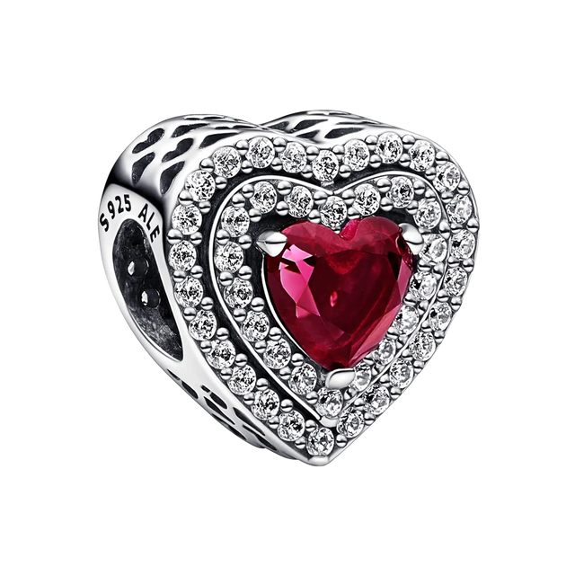 Pandora Moments Funkelndes mehrstufiges Herz Charm