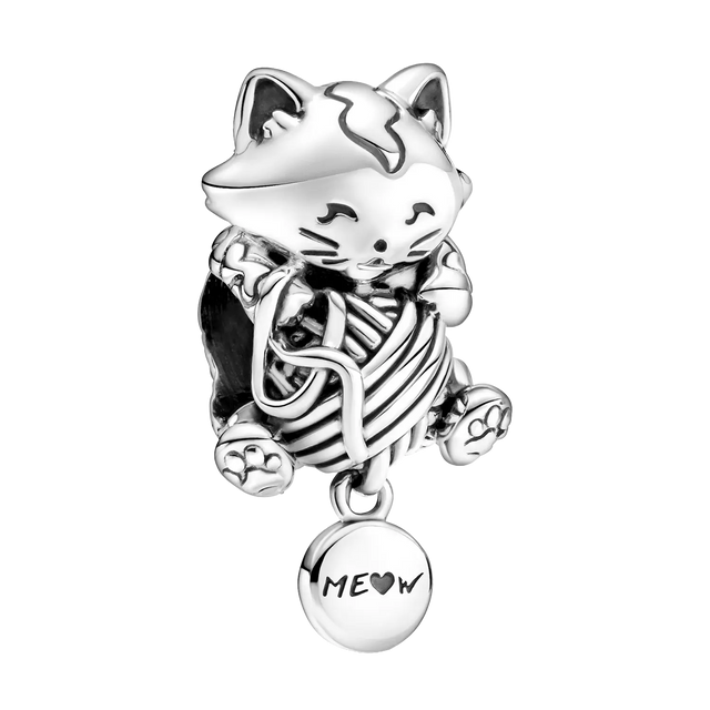 Pandora Kätzchen & Garnknäuel Charm