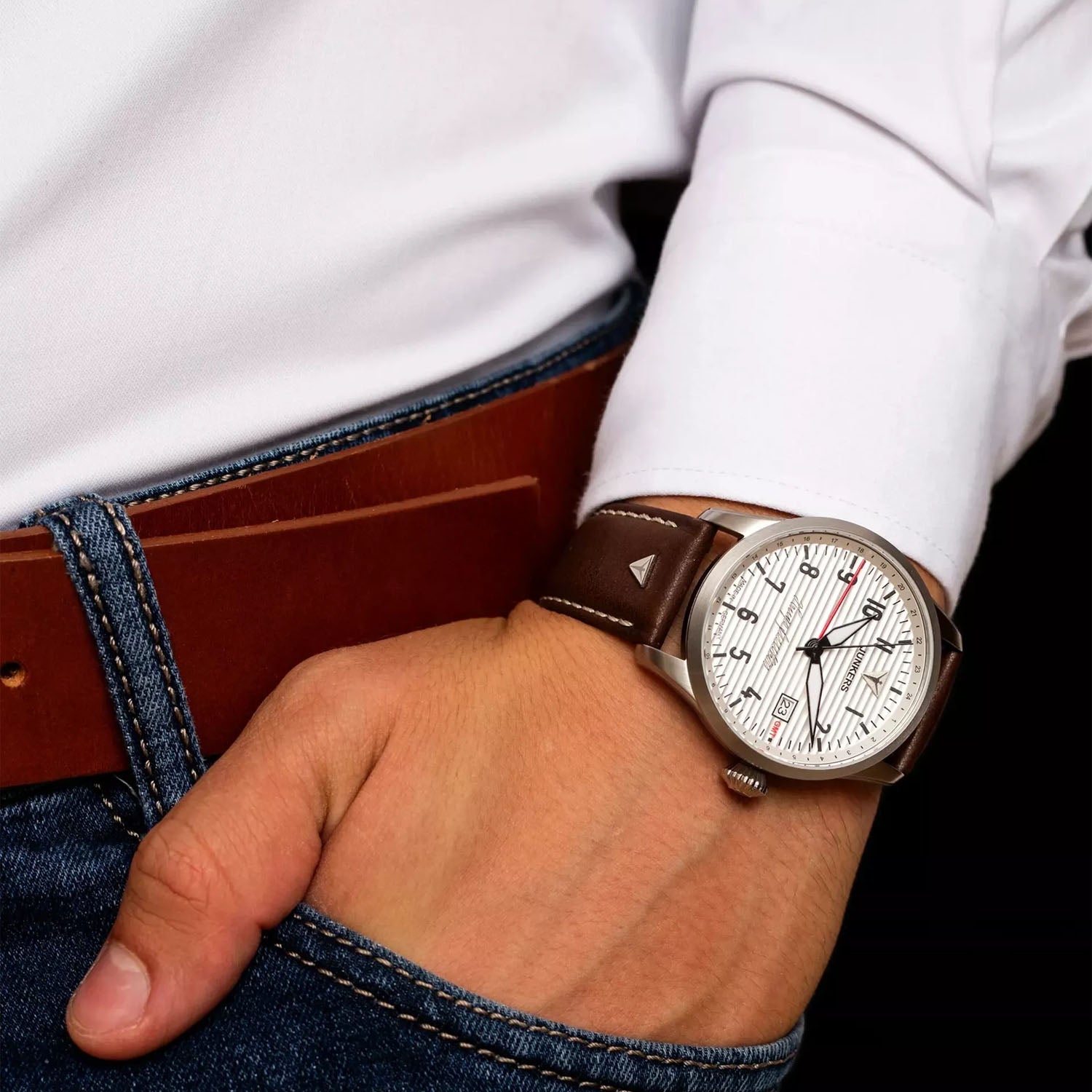 Junkers Herrenuhr Hugo Junkers GMT Flieger Automatik