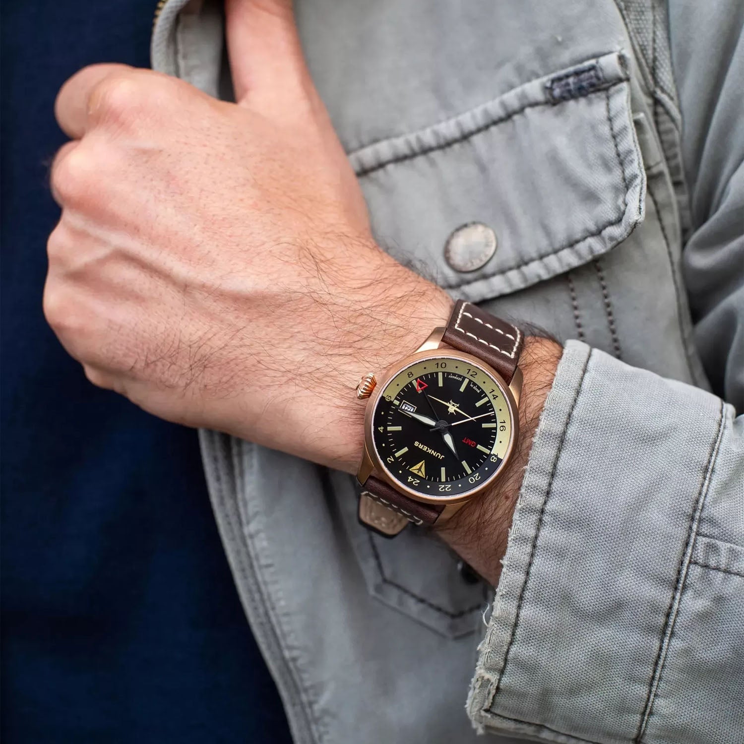 Junkers Herrenuhr Flieger GMT Automatik