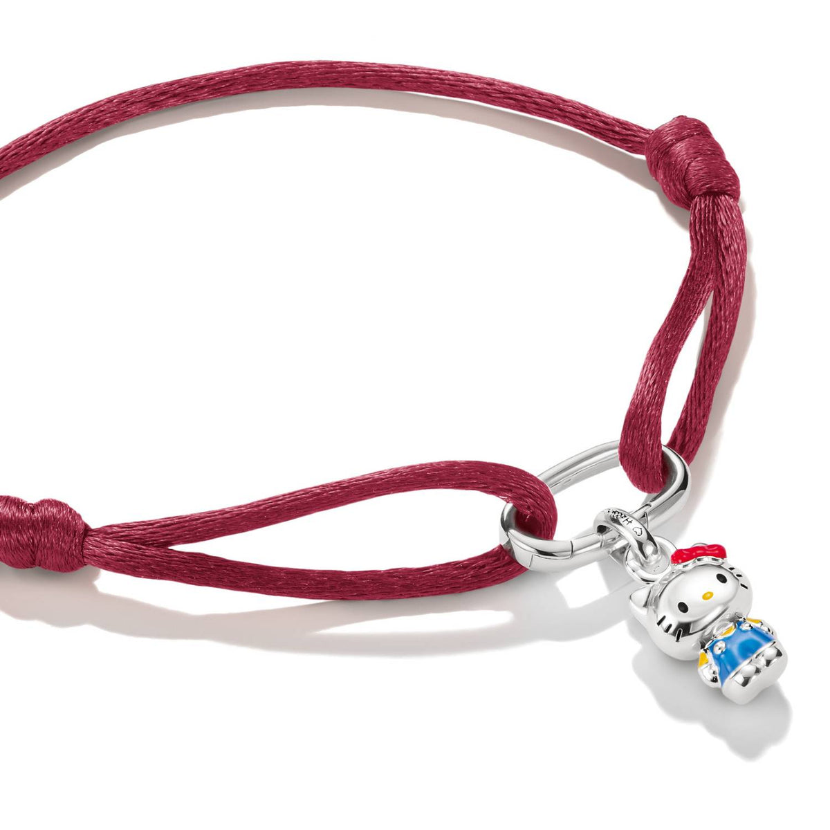 Thomas Sabo Textilarmband Rot mit Hello Kitty Charm – Connect