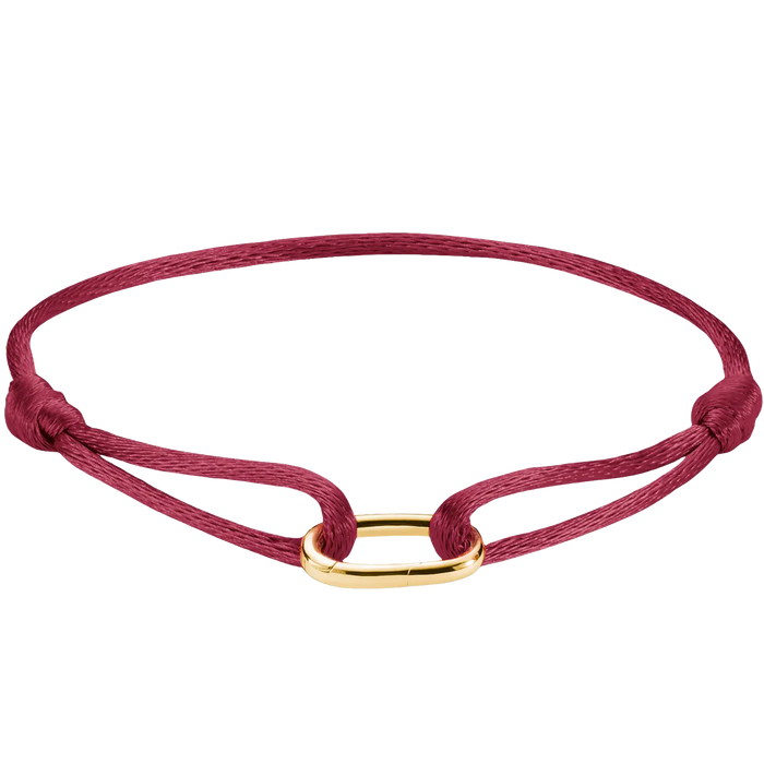Thomas Sabo Charm-Textilarmband rot Connect 18k Vergoldung