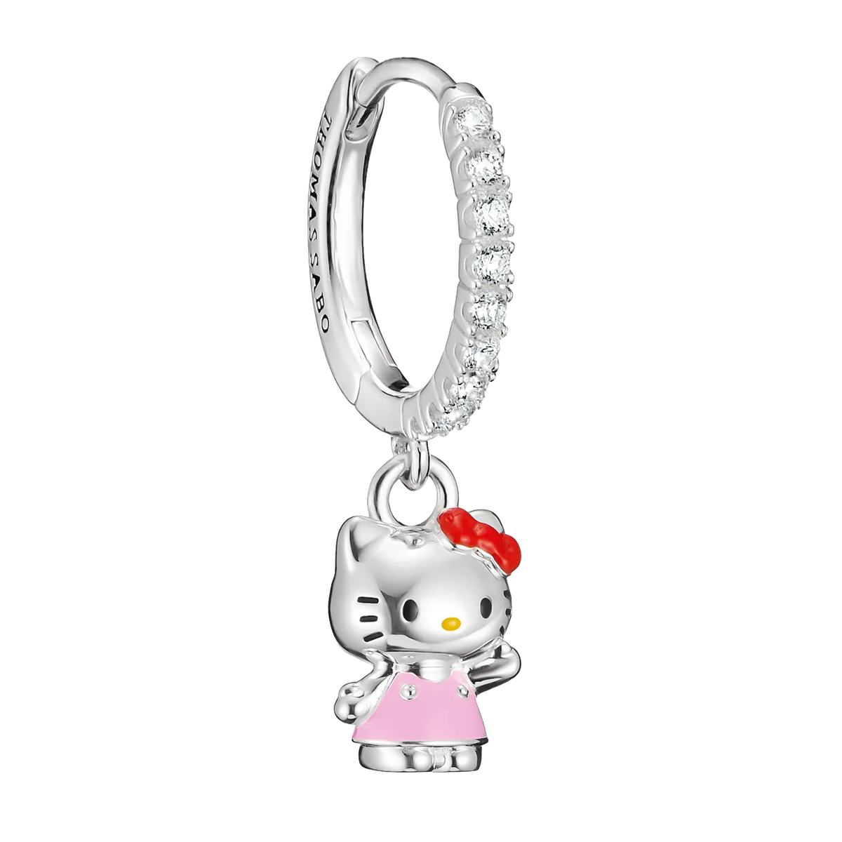 Thomas Sabo Hello Kitty Single-Creole mit Zirkoniasteinen