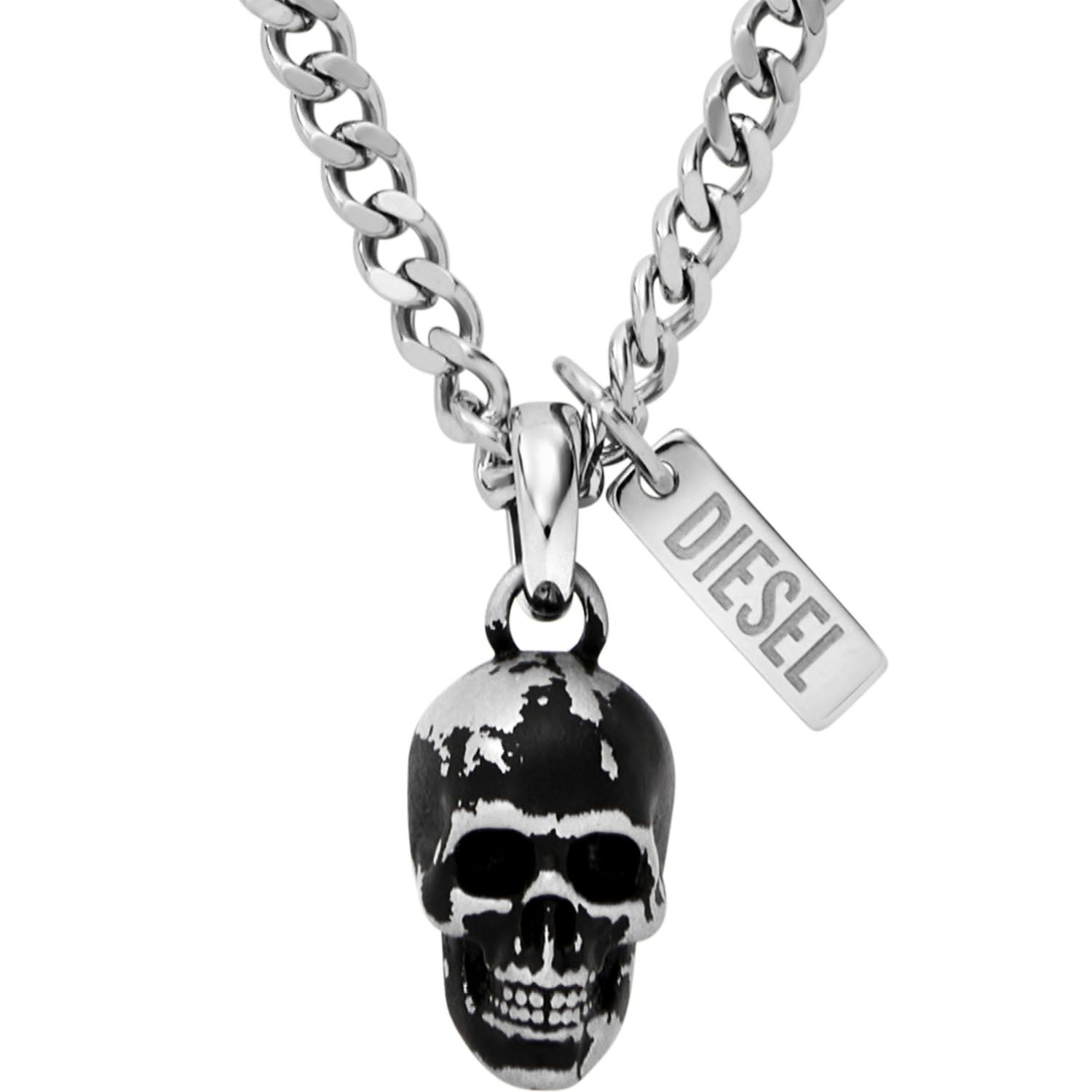 DIESEL Herrenkette Pendant Totenkopf