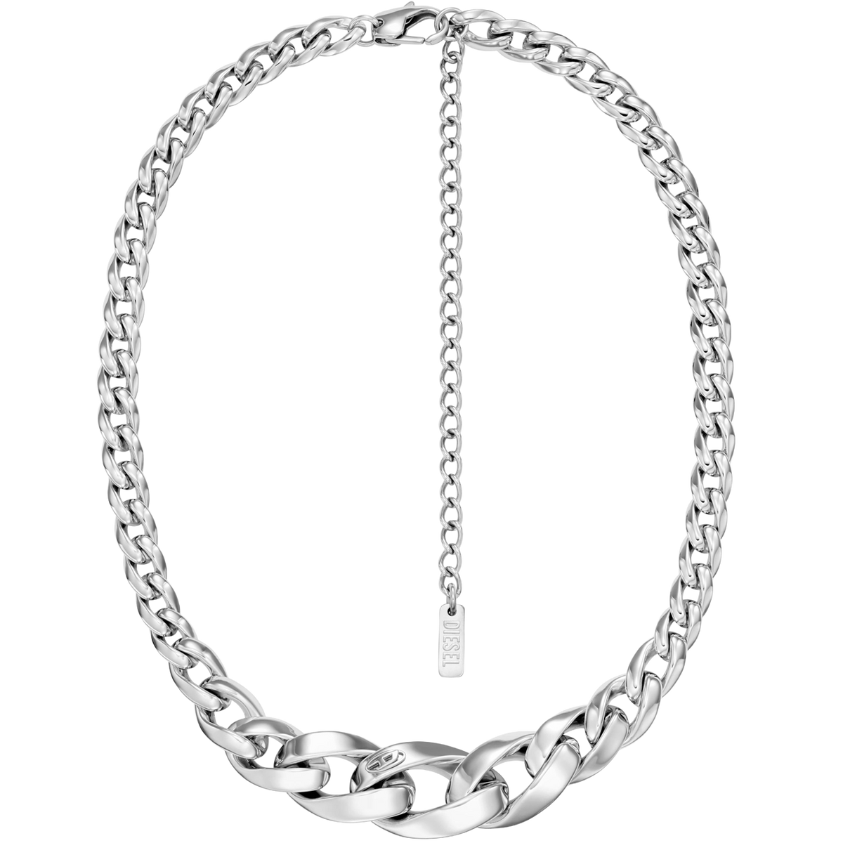 DIESEL Unisex Halskette Oval D Logo