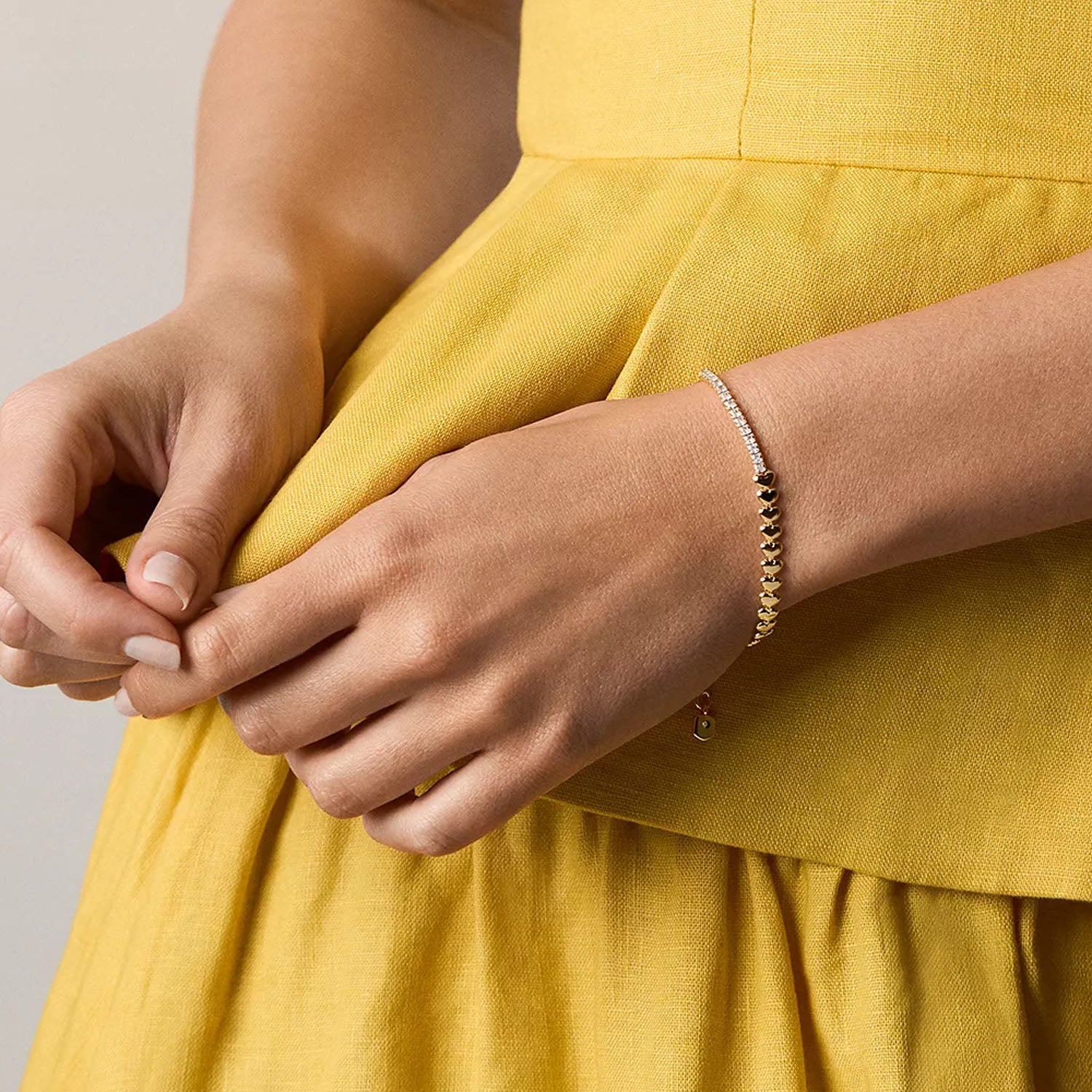 Fossil Sutton Love-All Herz-Glieder-Tennis Armband