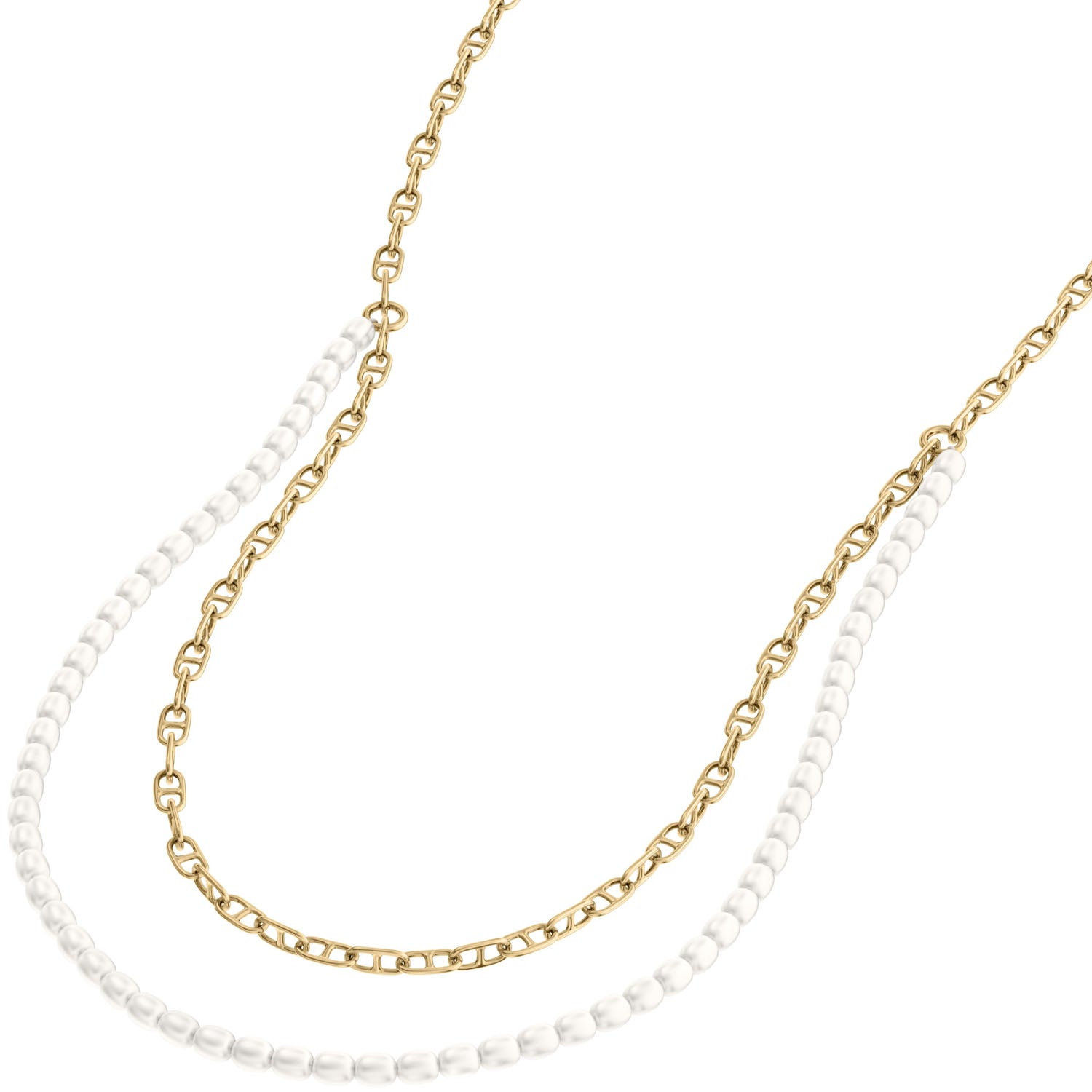 Fossil Heritage Pearl D-Link Damen Halskette
