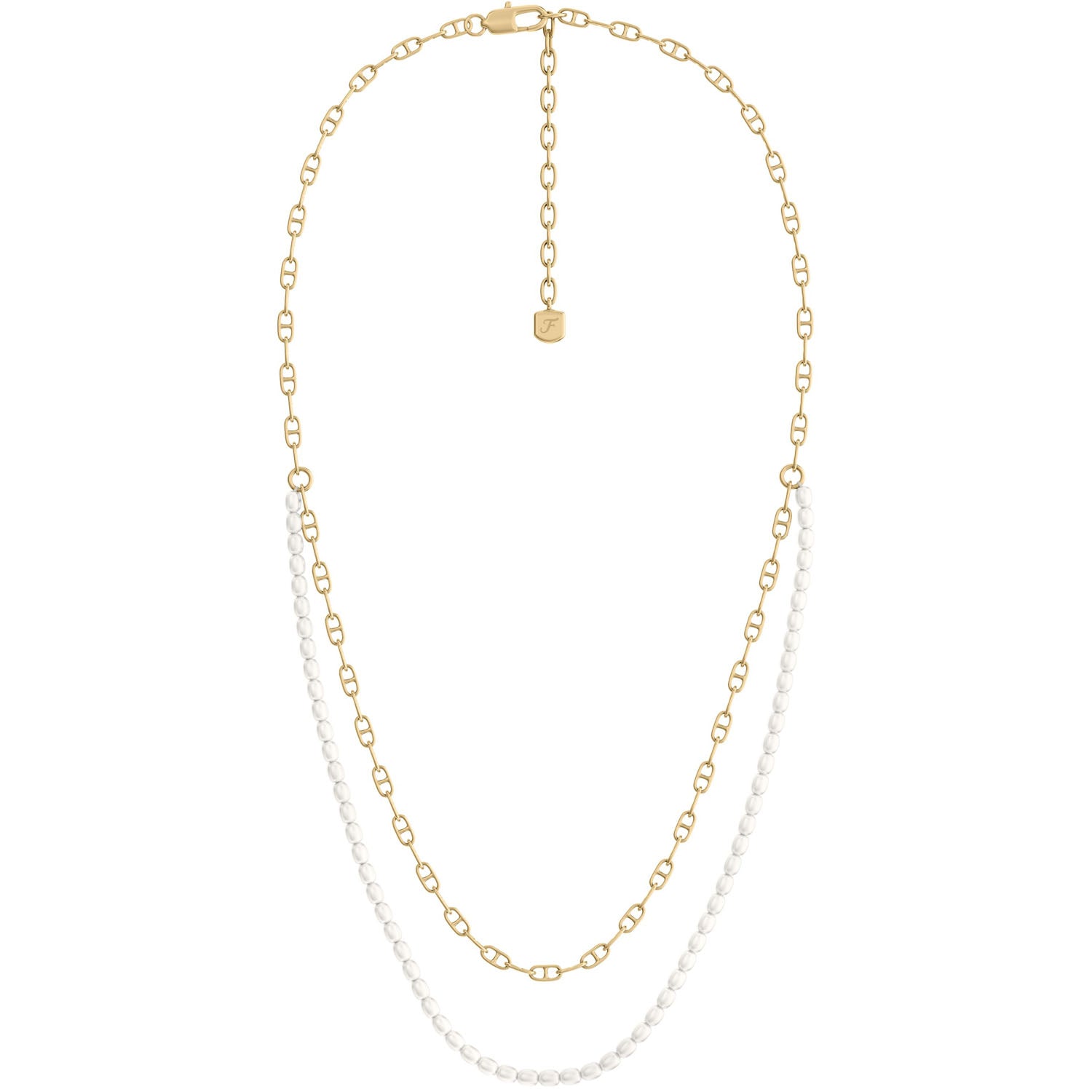 Fossil Heritage Pearl D-Link Damen Halskette
