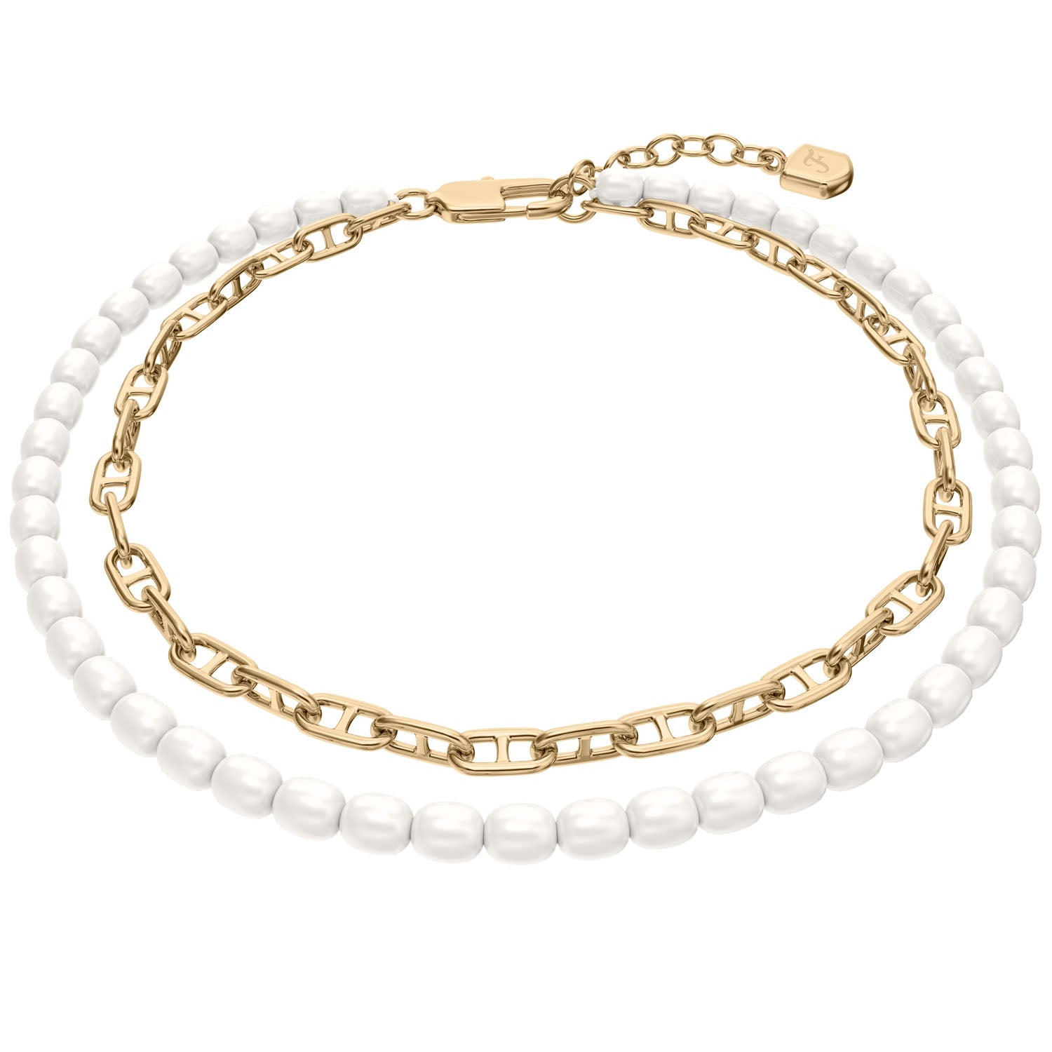 Fossil Heritage Pearl D-Link Damen Armband