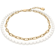 Fossil Heritage Pearl D-Link Damen Armband