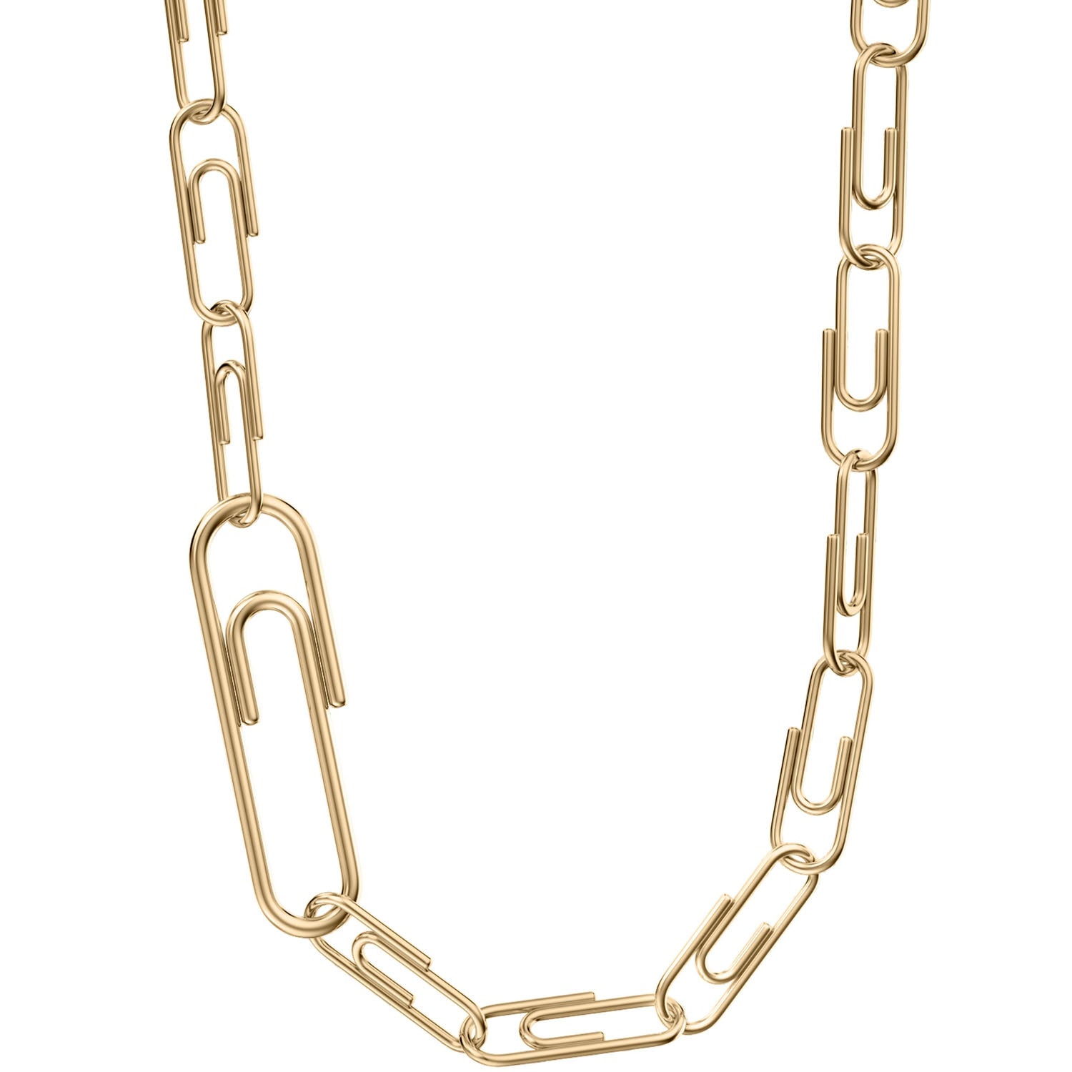 Fossil Damen Halskette Paperclip Gliederhalskette