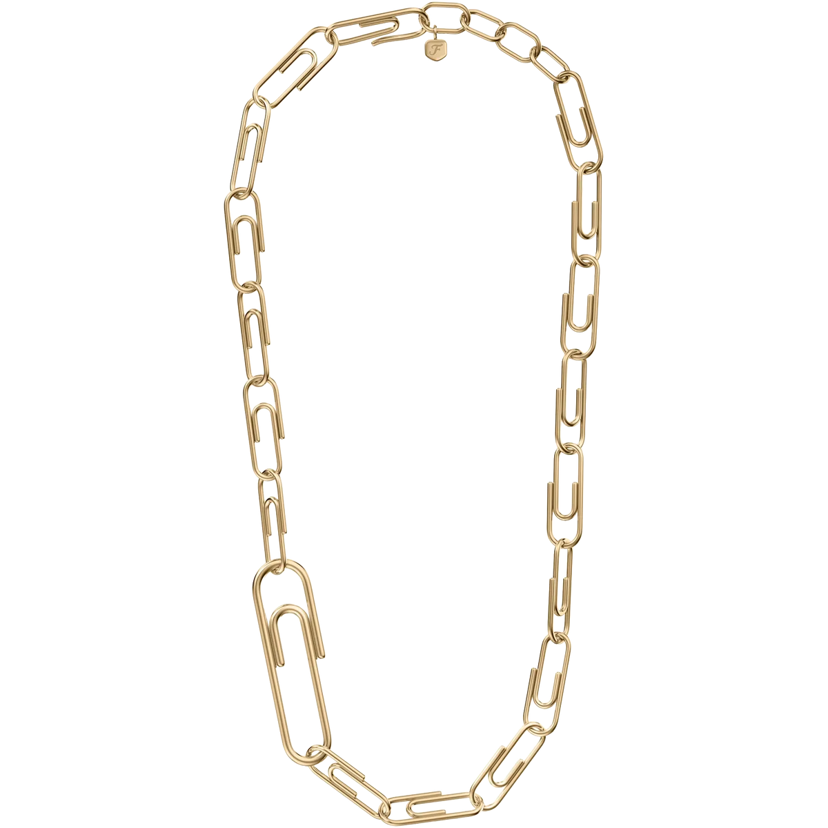 Fossil Damen Halskette Paperclip Gliederhalskette