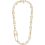 Fossil Damen Halskette Paperclip Gliederhalskette
