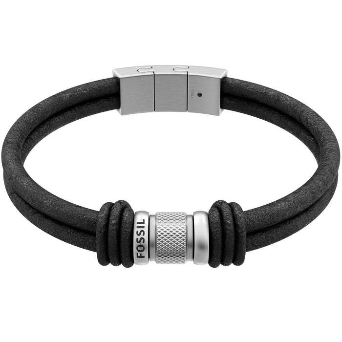 Fossil Herren Leder-Armband Machine Rondelles