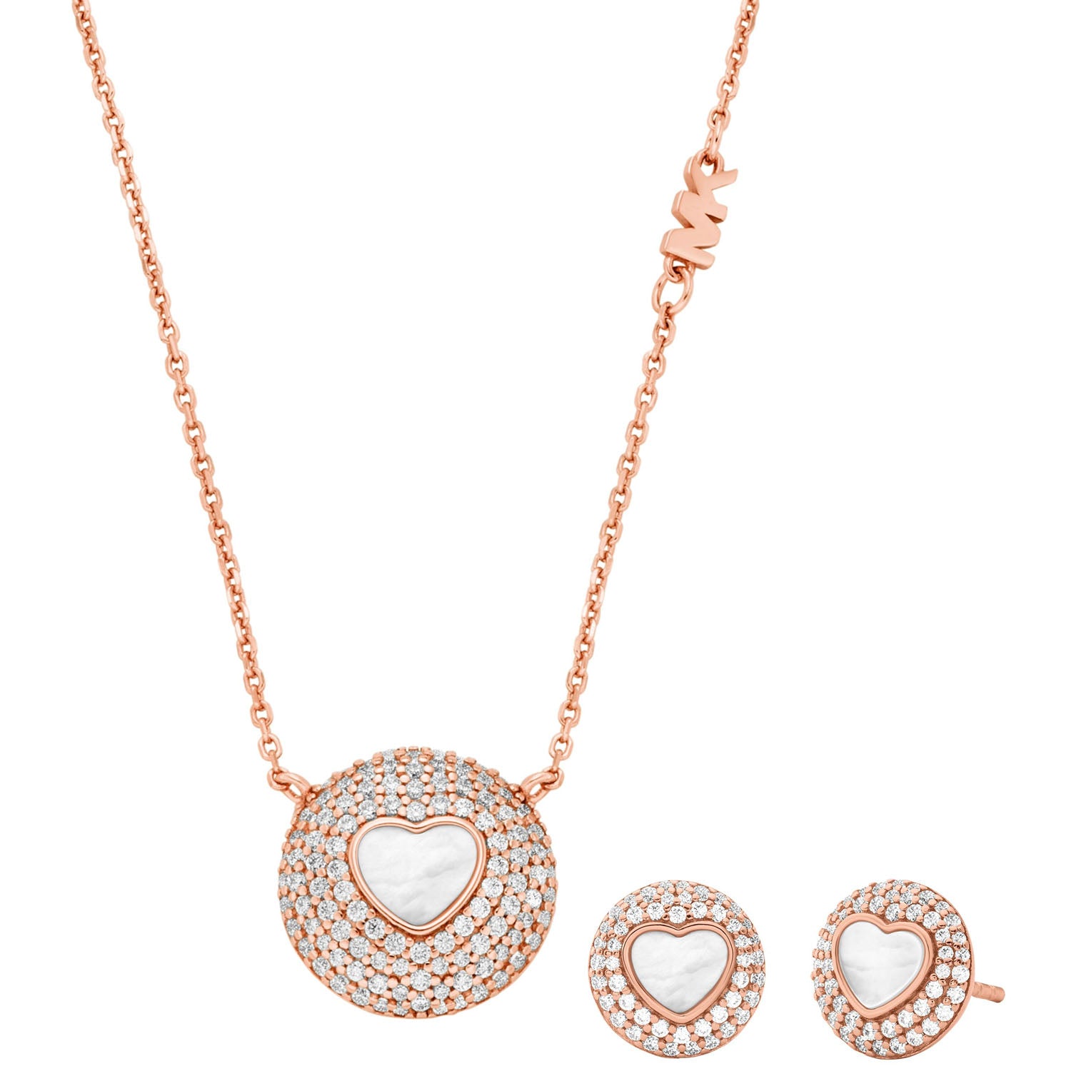 Michael Kors Halskette und Ohrstecker KORS LOVE Set