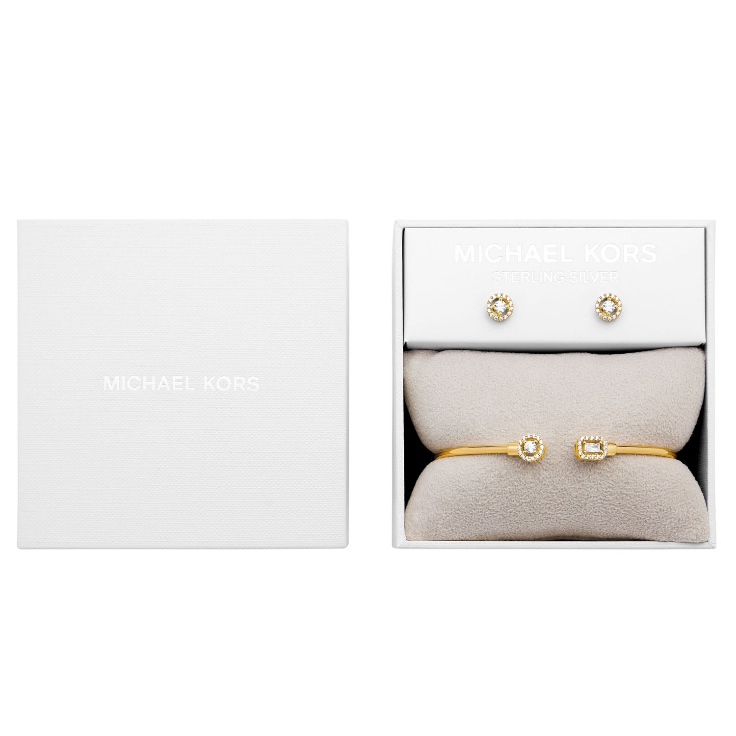 Michael Kors Damen Set Armreif & Ohrringe KORS BRILLIANCE