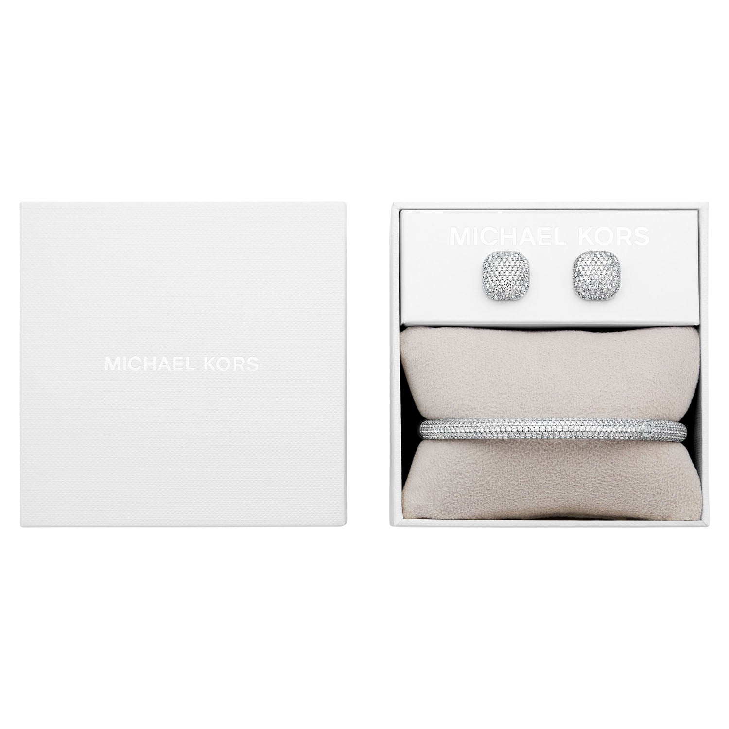 Michael Kors Damen Set Armreif & Ohrringe KORS BRILLIANCE