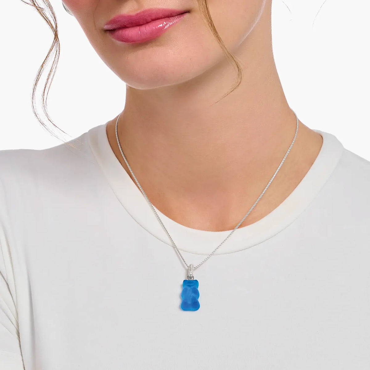 Thomas Sabo Anhänger mit blauem Goldbären Silber
