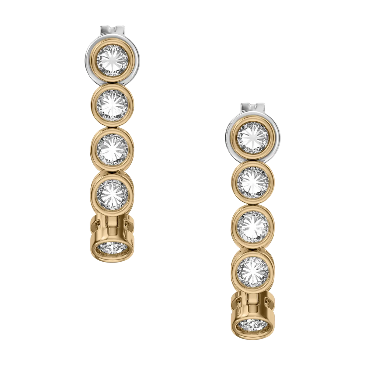 Skagen Damen Creolen Moderne Glitz Gold