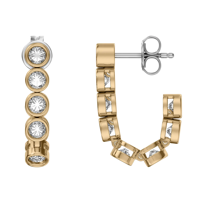 Skagen Damen Creolen Moderne Glitz Gold