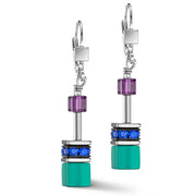 GeoCUBE® Iconic Ohrringe Türkis-Lila