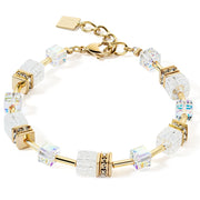 GeoCUBE® Iconic Nature Armband Gold-Weiß
