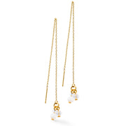 Coeur De Lion Ohrringe Small Guardian Gold Weiß